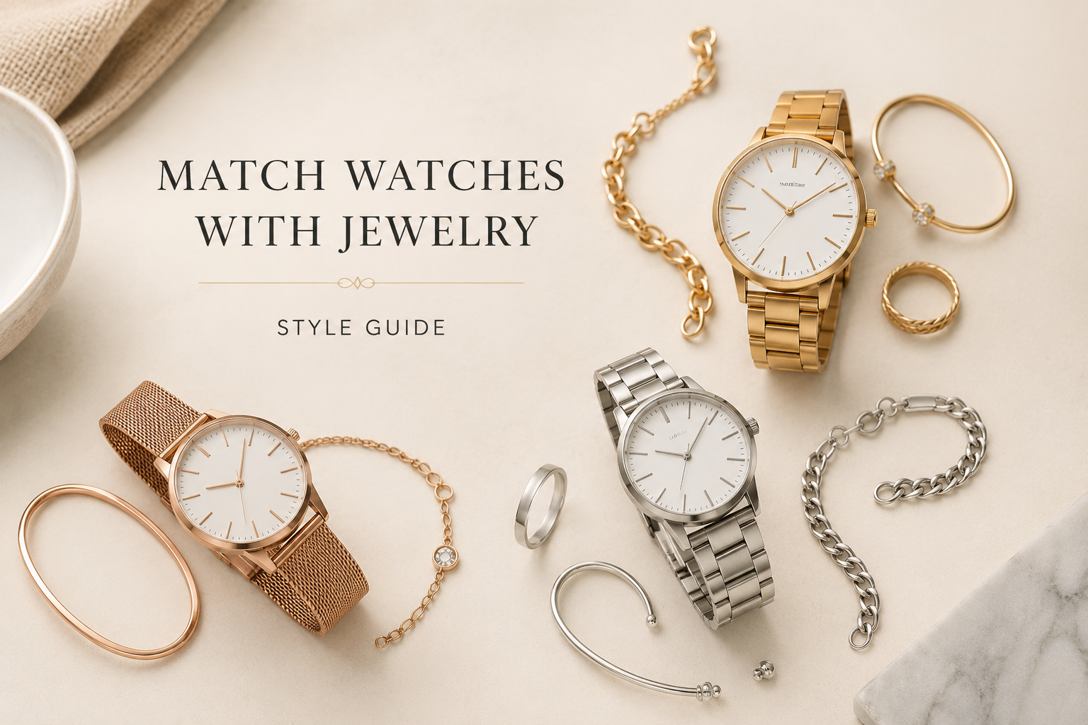 How to Match Watches With Jewelry: